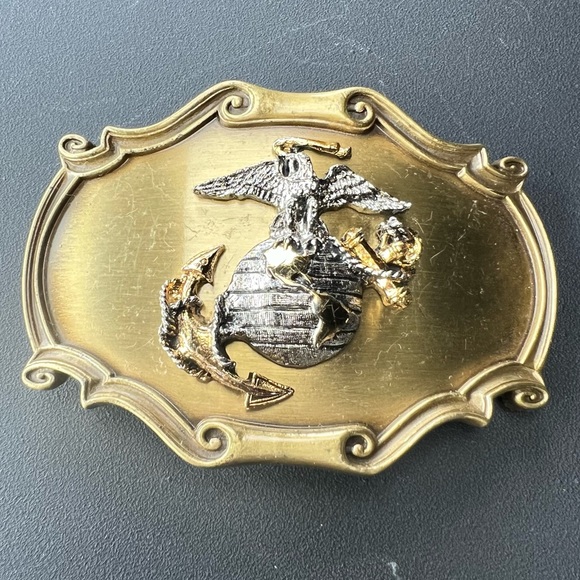 Vintage United States Marine Corps Collector Belt Buckle by Raintree - Picture 4 of 15
